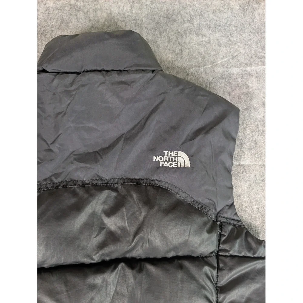 The North Face Girls 600 Fill Down Puffer Vest Black Ripstop Full Zip M